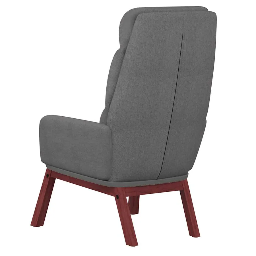 Chaise de relaxation Gris clair Tissu - 5