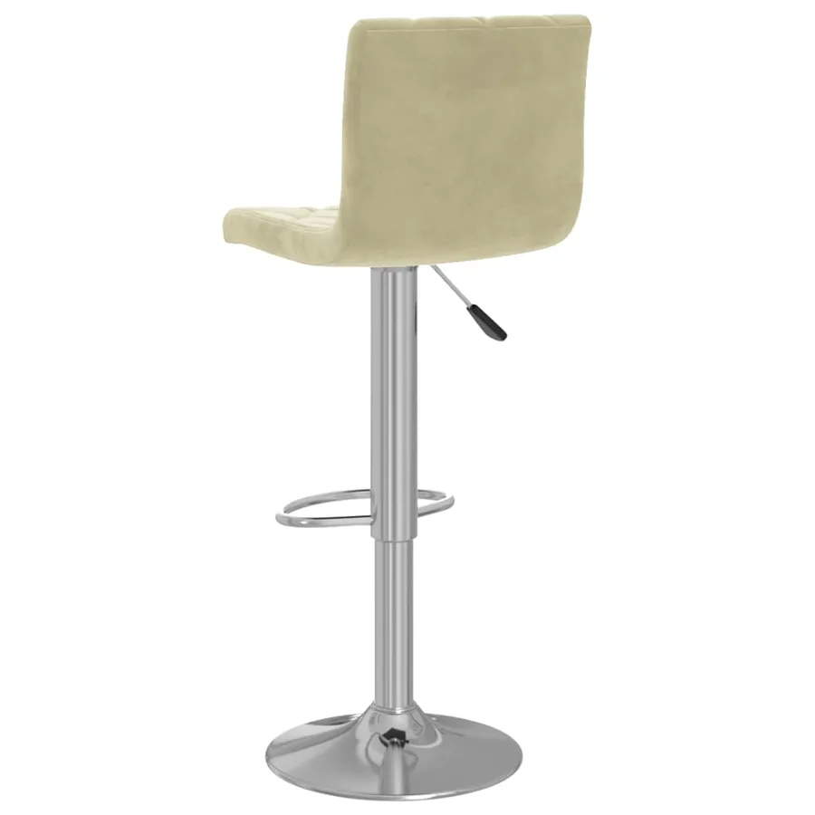 Tabourets de bar lot de 2 crème velours - 6
