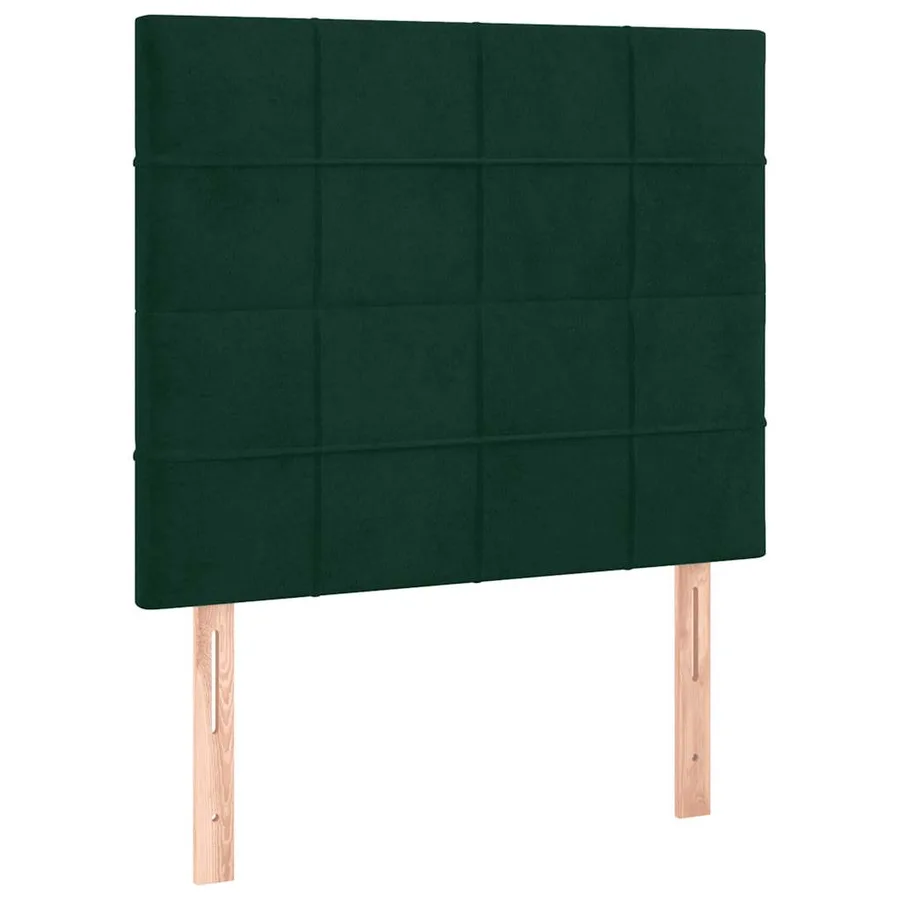 Sommier à lattes de lit avec matelas Vert foncé 100x200 cm - 6