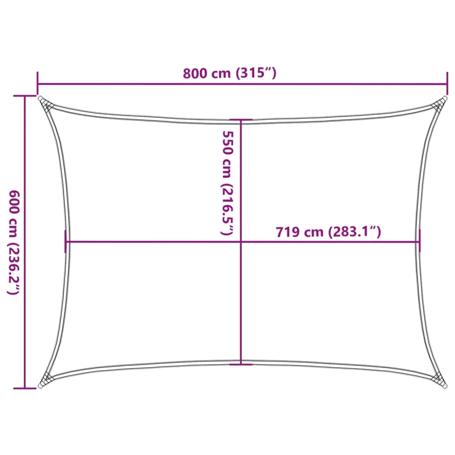 Voile d'ombrage 160 g/m² Vert clair 6x8 m PEHD - 10