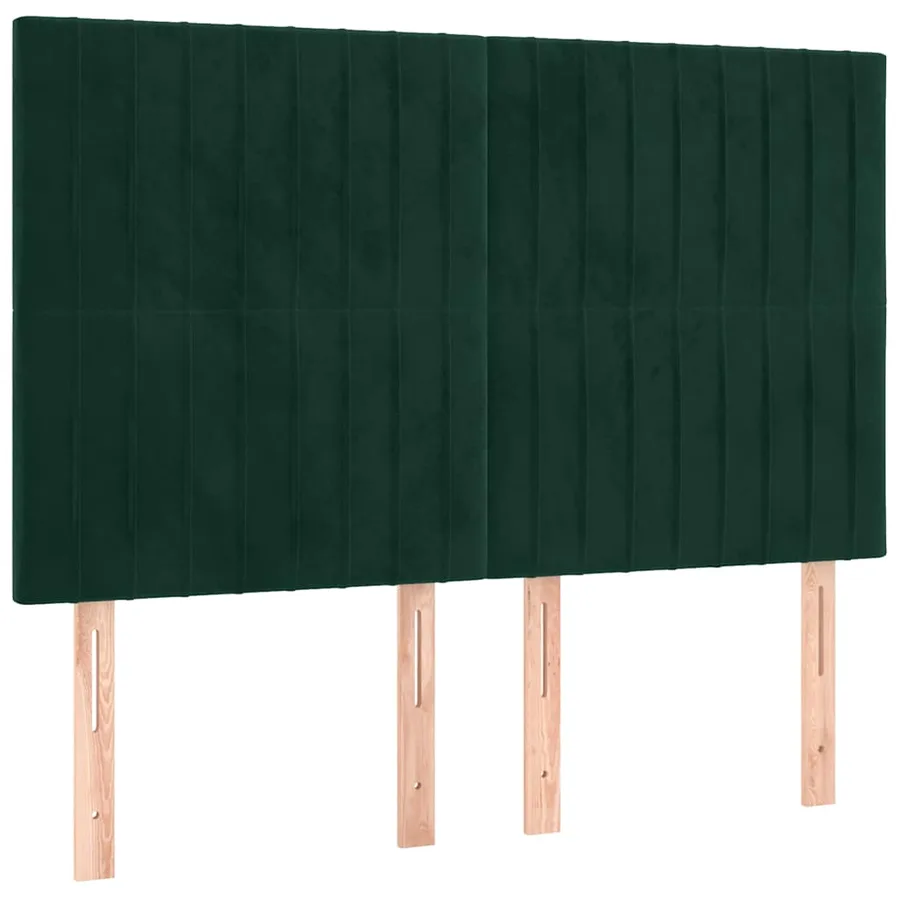 Sommier à lattes de lit avec matelas LED Vert foncé 140x190 cm - 7