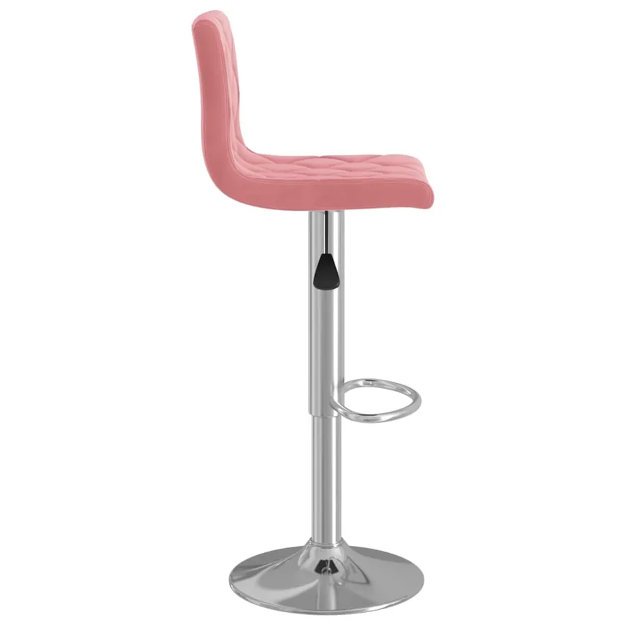 Tabourets de bar lot de 2 rose velours - 5