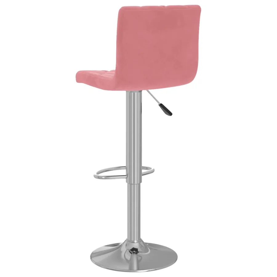 Tabourets de bar lot de 2 rose velours - 6