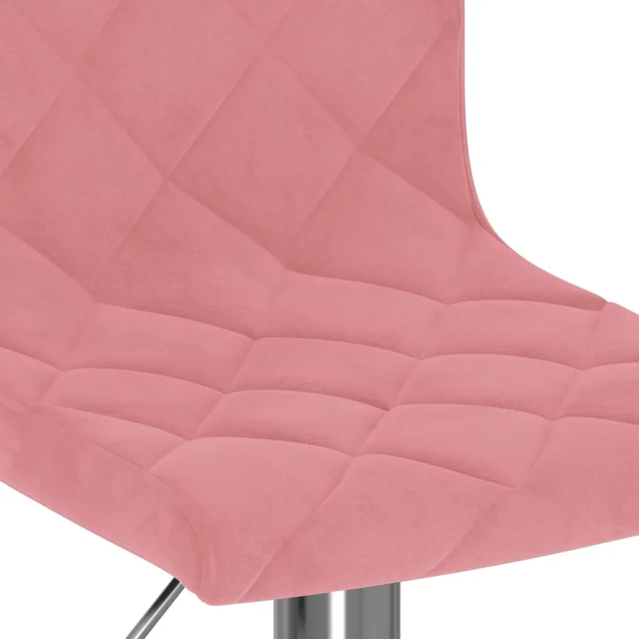 Tabourets de bar lot de 2 rose velours - 8