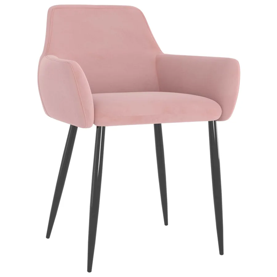 Chaises à manger lot de 2 Rose Velours - 2