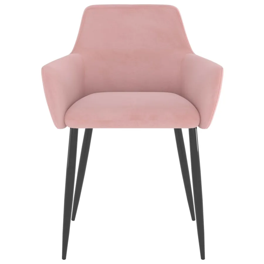 Chaises à manger lot de 2 Rose Velours - 3
