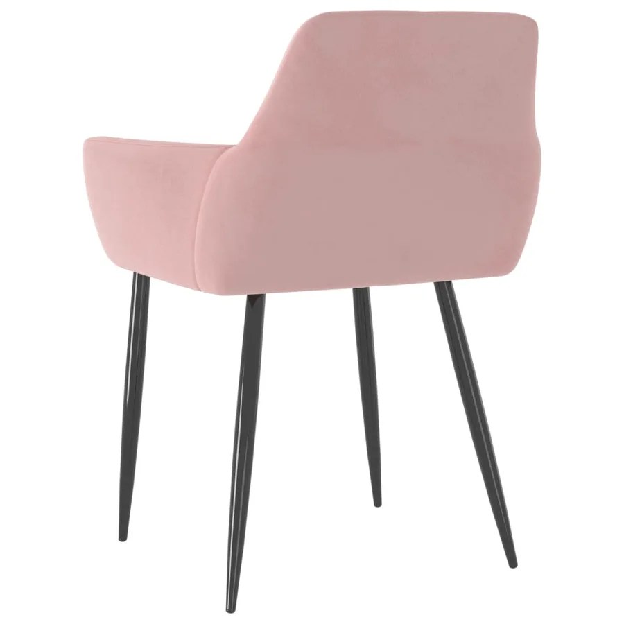Chaises à manger lot de 2 Rose Velours - 5