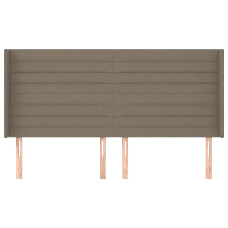 Tête de lit avec oreilles Taupe 183x16x118/128 cm Tissu - 3