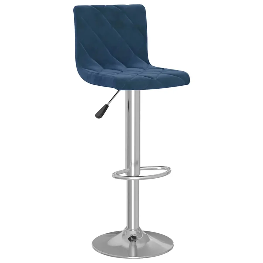 Tabourets de bar lot de 2 bleu velours - 3