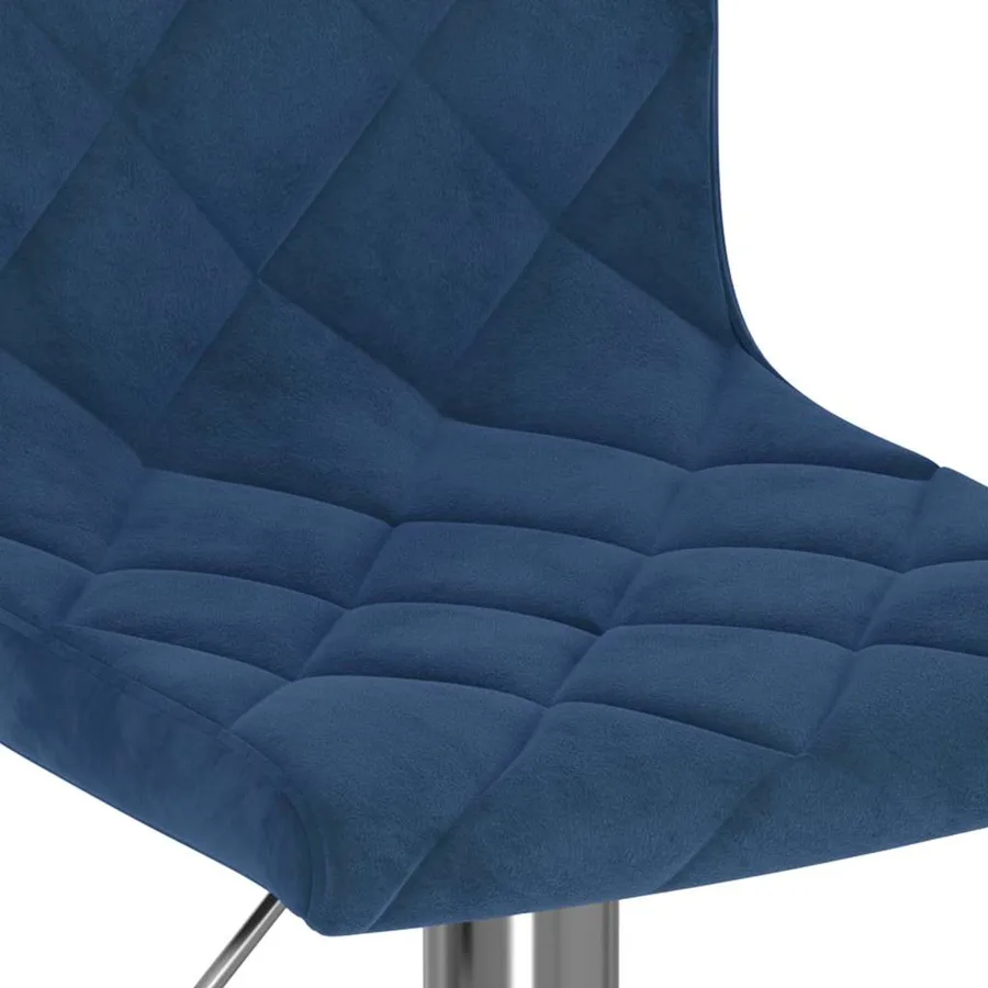 Tabourets de bar lot de 2 bleu velours - 8