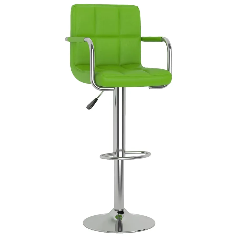 Tabourets de bar lot de 2 vert similicuir - 3