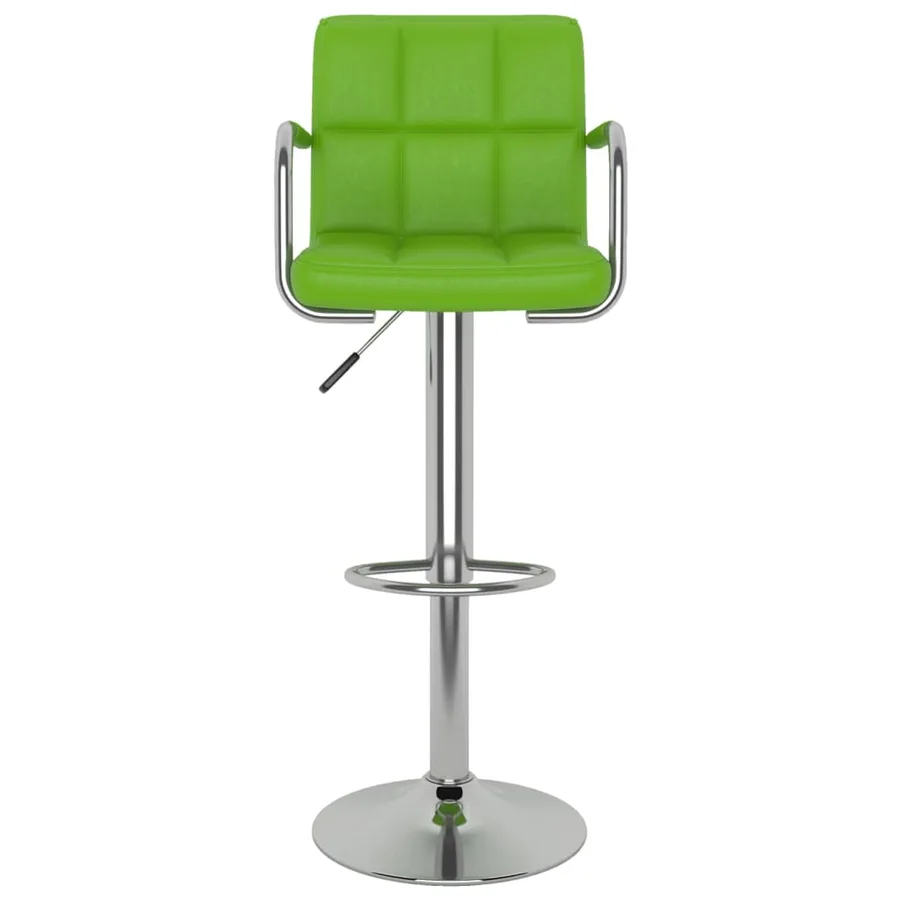 Tabourets de bar lot de 2 vert similicuir - 4