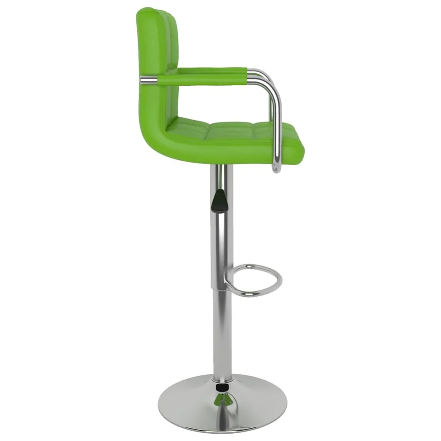 Tabourets de bar lot de 2 vert similicuir - 5