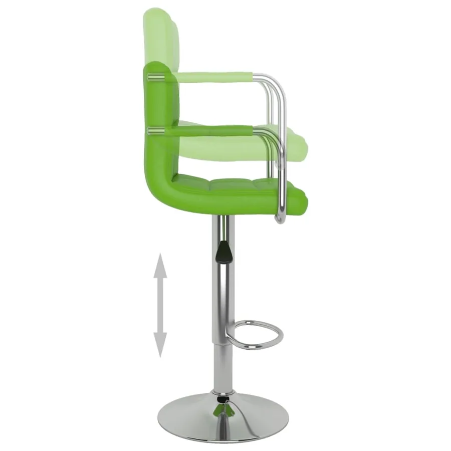 Tabourets de bar lot de 2 vert similicuir - 7