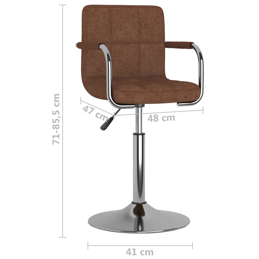Tabouret de bar Marron Tissu - 9