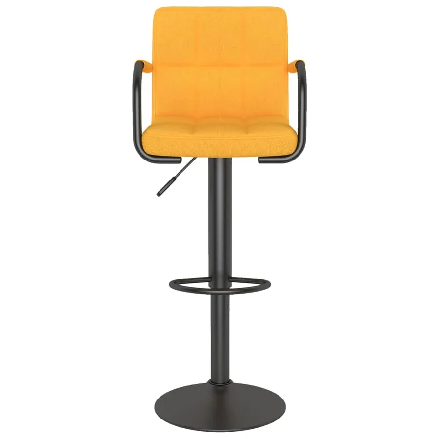 Tabourets de bar lot de 2 jaune moutarde tissu - 4