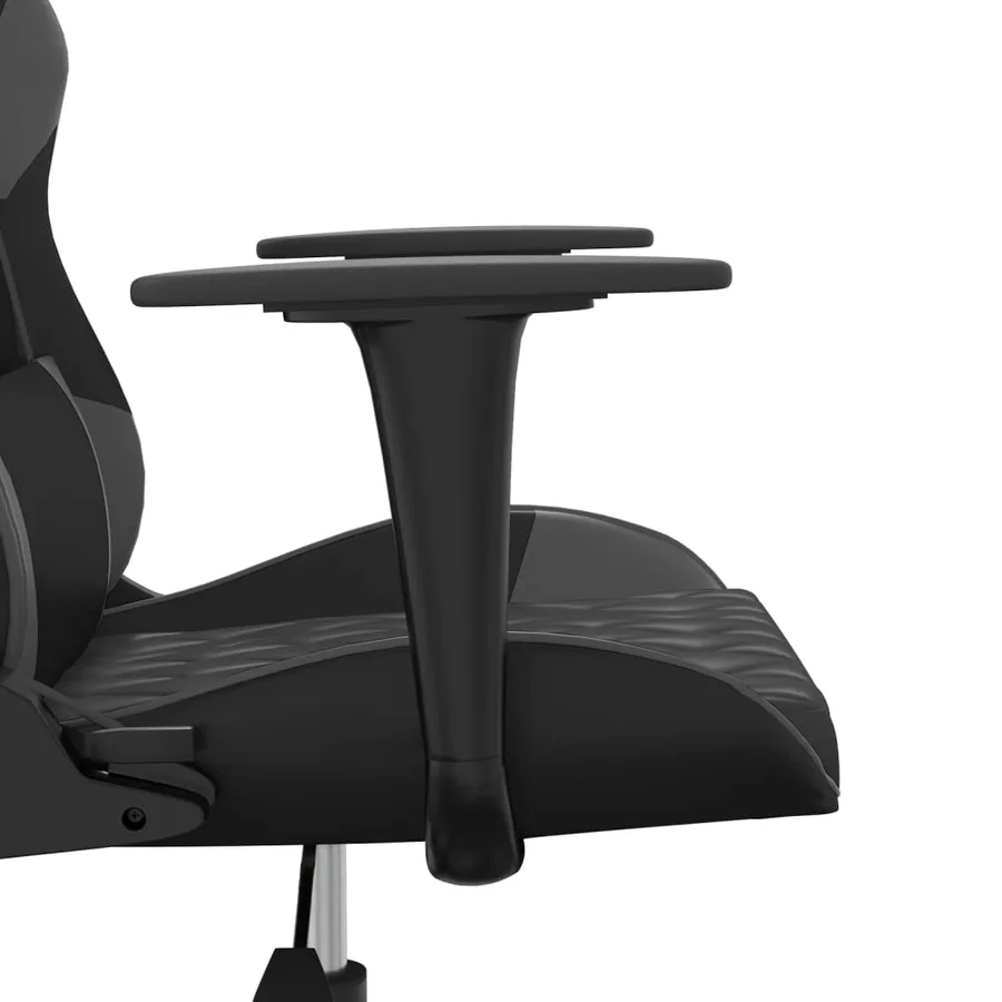 Chaise de jeu de massage Noir et gris Similicuir - 9