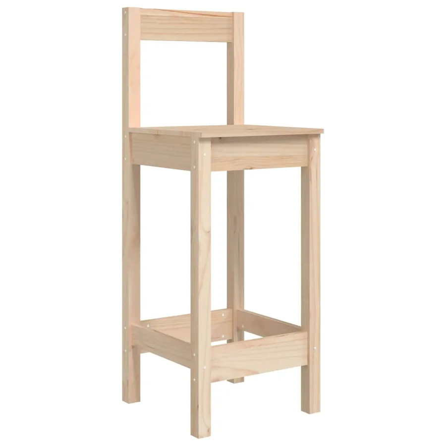 Chaises de bar lot de 2 40x41,5x112 cm bois de pin solide - 3