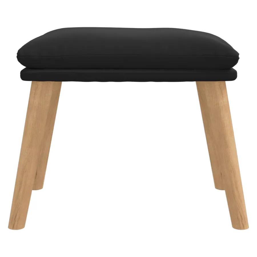 Repose-pied Noir 45x29,5x35 cm Velours - 3