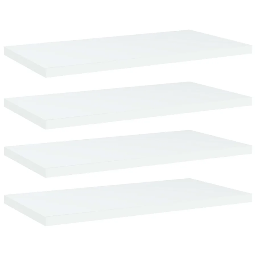 Panneaux de bibliothèque 4 pcs blanc bois d’ingénierie