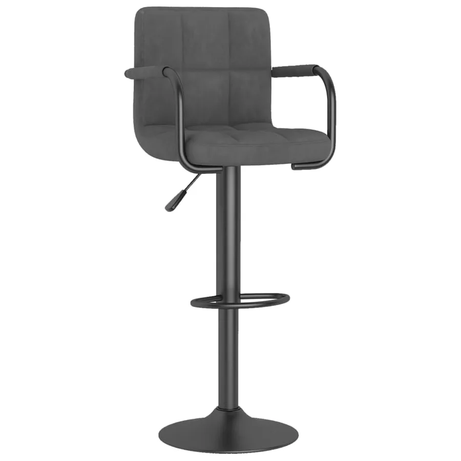 Tabouret de bar Gris foncé Velours - 2
