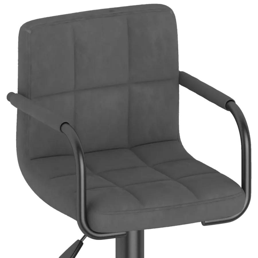 Tabouret de bar Gris foncé Velours - 7