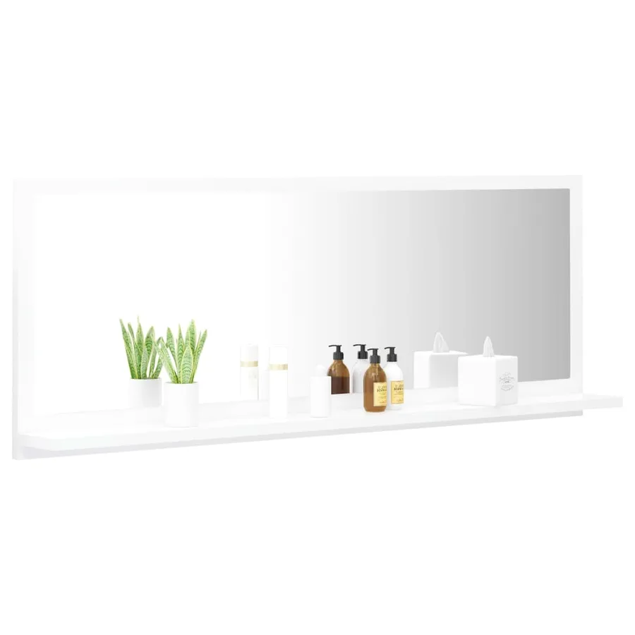Miroir de salle de bain Blanc 100x10,5x37 cm Aggloméré - 4