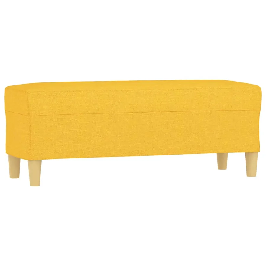 Banc Jaune clair 100x35x41 cm Tissu - 2