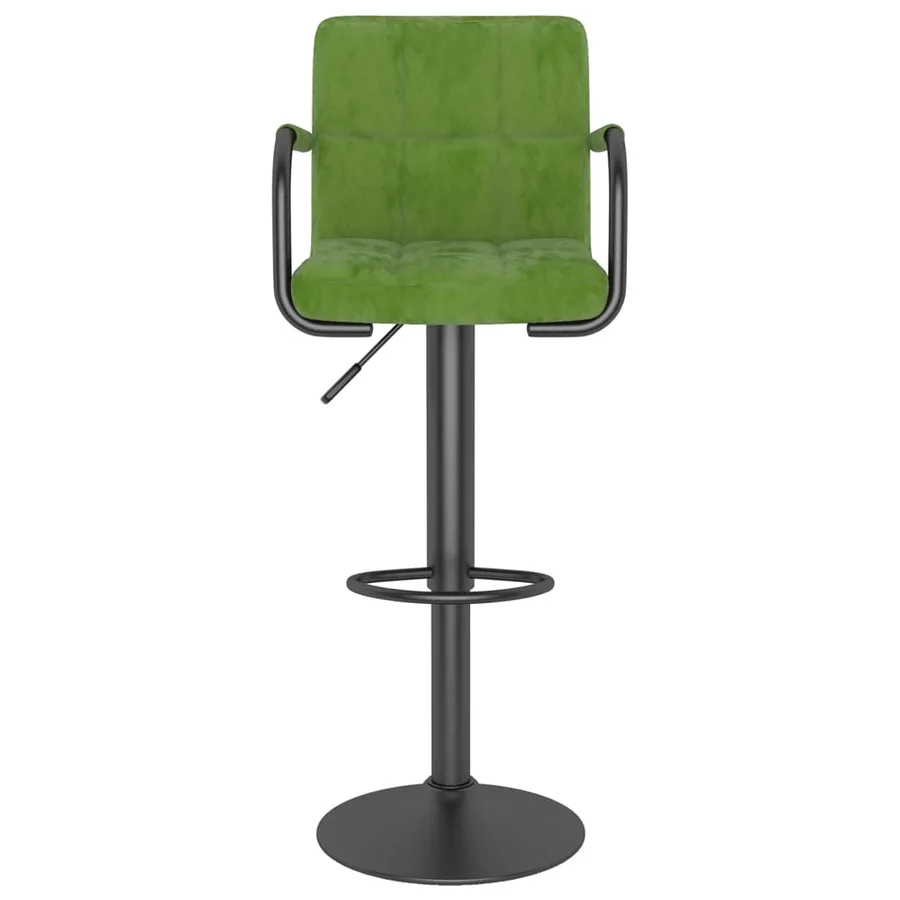 Tabourets de bar lot de 2 vert clair velours - 4