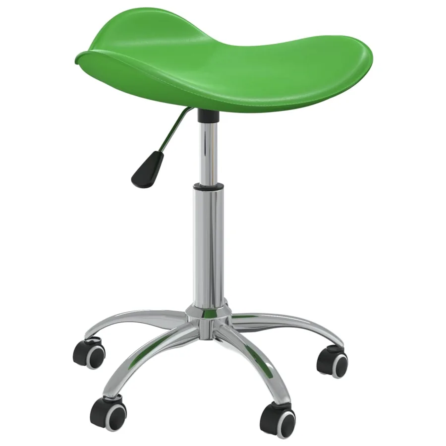 Chaise pivotante de salle à manger Vert Similicuir