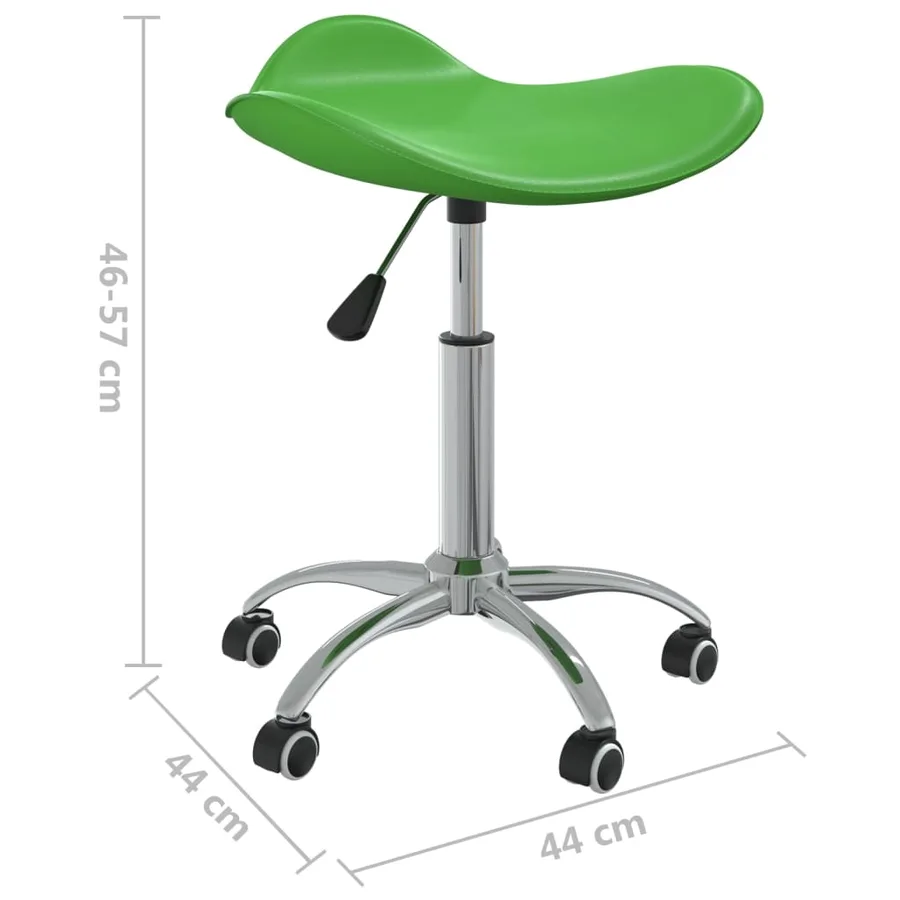 Chaise pivotante de salle à manger Vert Similicuir - 8