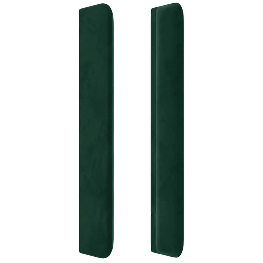 Tête de lit avec oreilles Vert foncé 147x16x118/128 cm Velours - 4