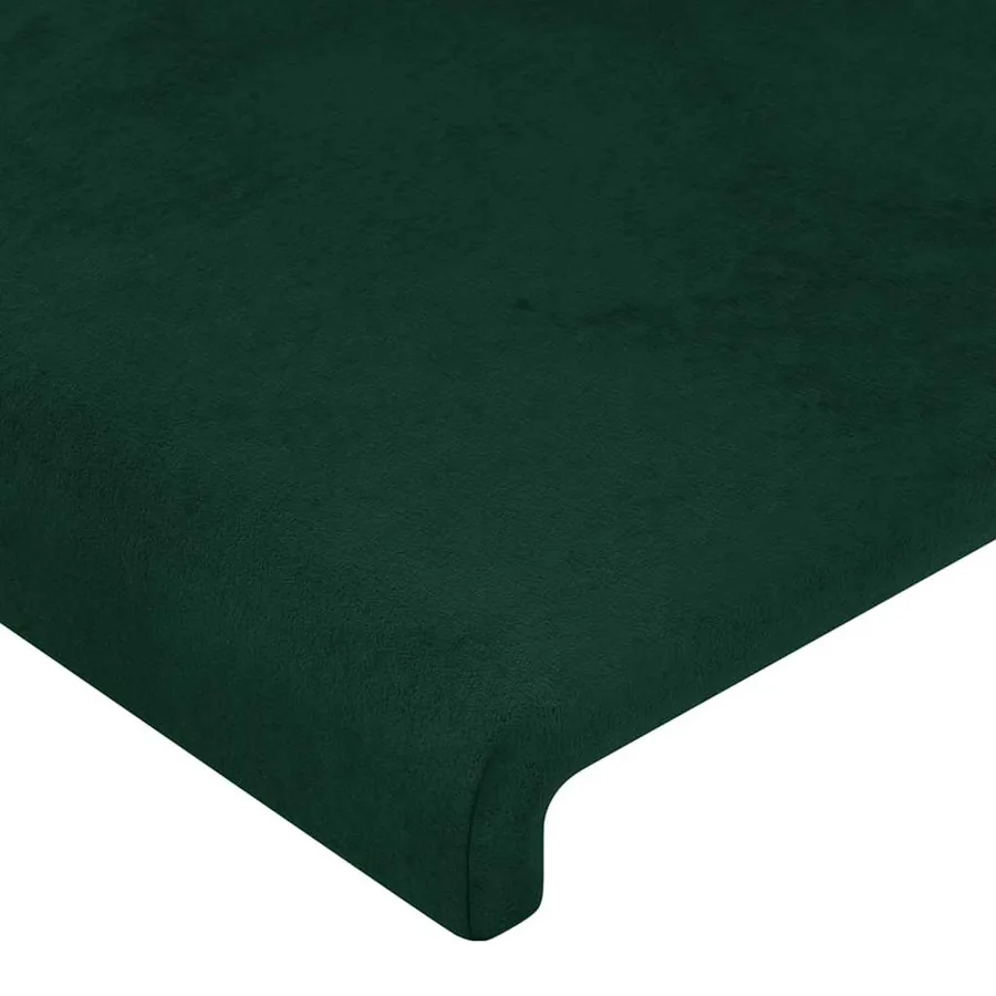 Tête de lit avec oreilles Vert foncé 147x16x118/128 cm Velours - 5