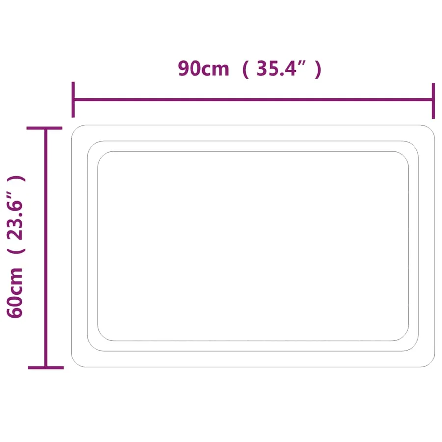 Miroir de salle de bain à LED 60x90 cm - 5
