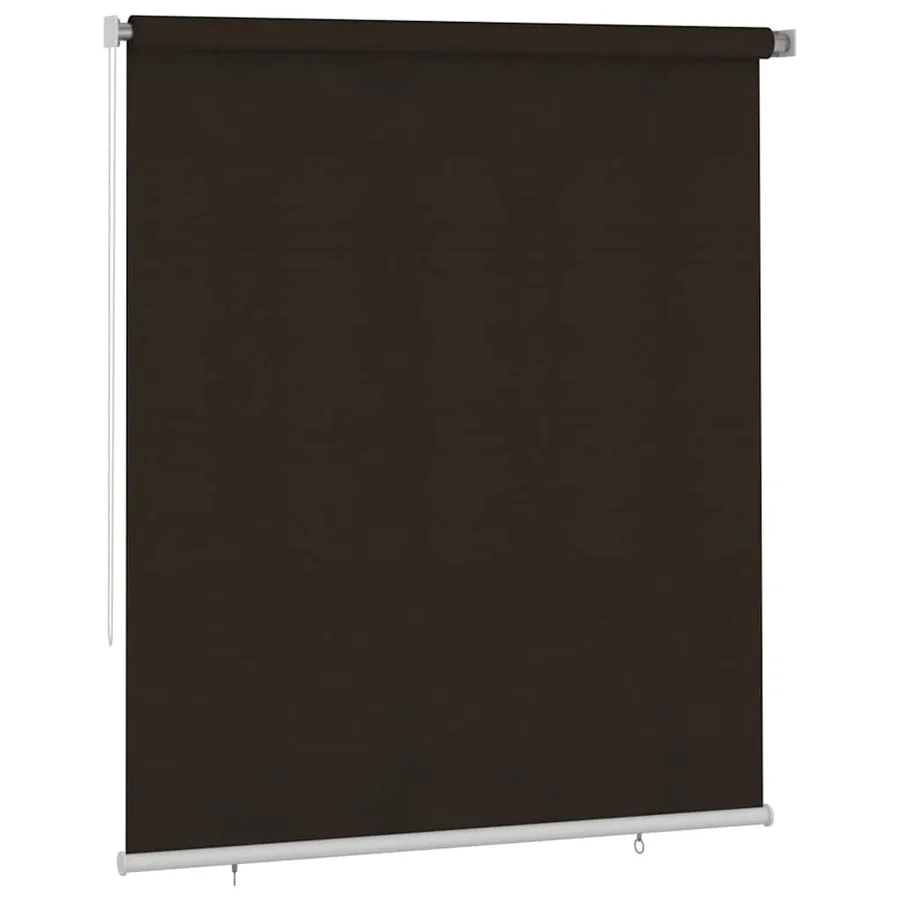 Store roulant d'extérieur 205 (l) x 230 (H) cm marron HDPE - 2