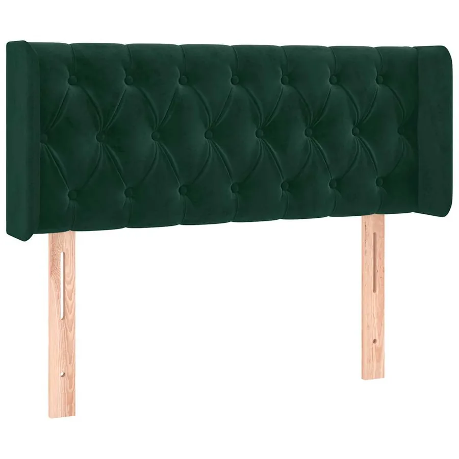 Tête de lit à LED Vert foncé 103x16x78/88 cm Velours - 3