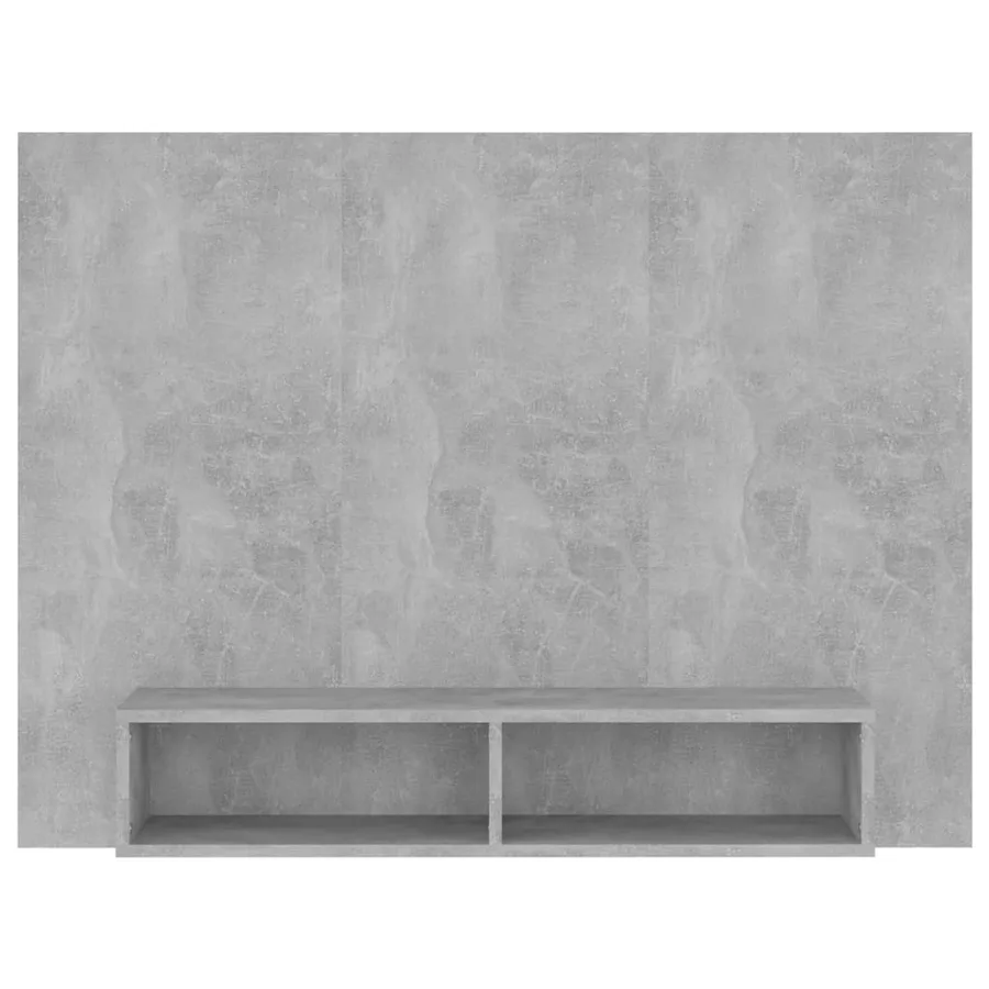 Meuble TV mural Gris béton 120x23,5x90 cm Bois d’ingénierie - 3