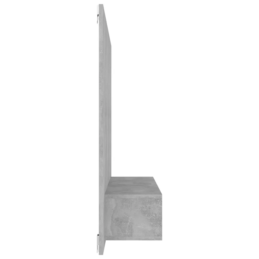 Meuble TV mural Gris béton 120x23,5x90 cm Bois d’ingénierie - 4