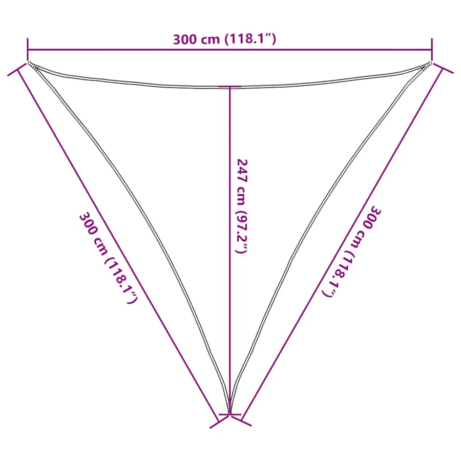 Voile d'ombrage 160 g/m² Bleu 3x3x3 m PEHD - 10