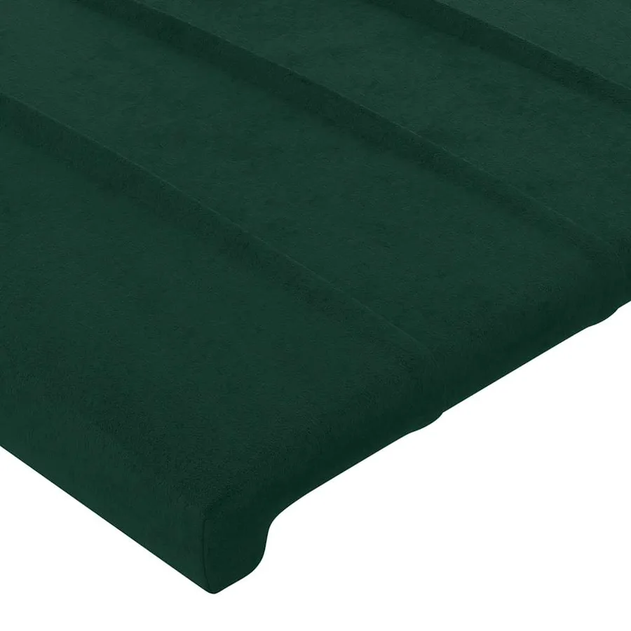 Tête de lit à LED Vert foncé 183x16x118/128 cm Velours - 6
