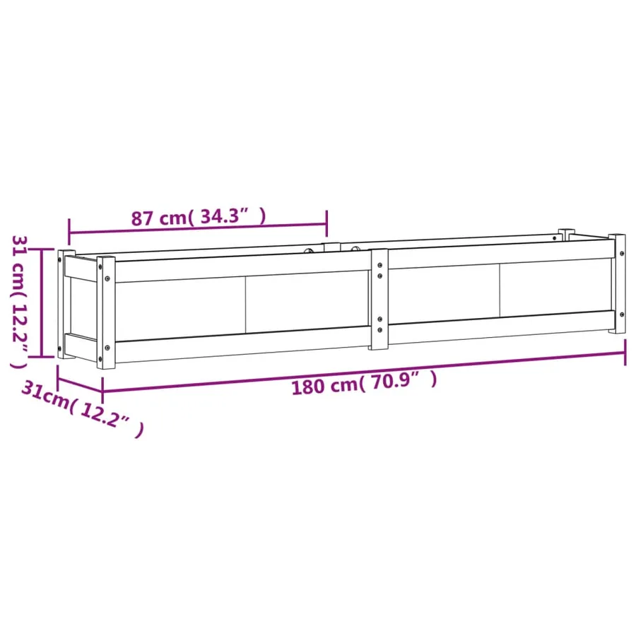 Jardinières 2 pcs bois de pin imprégné - 11