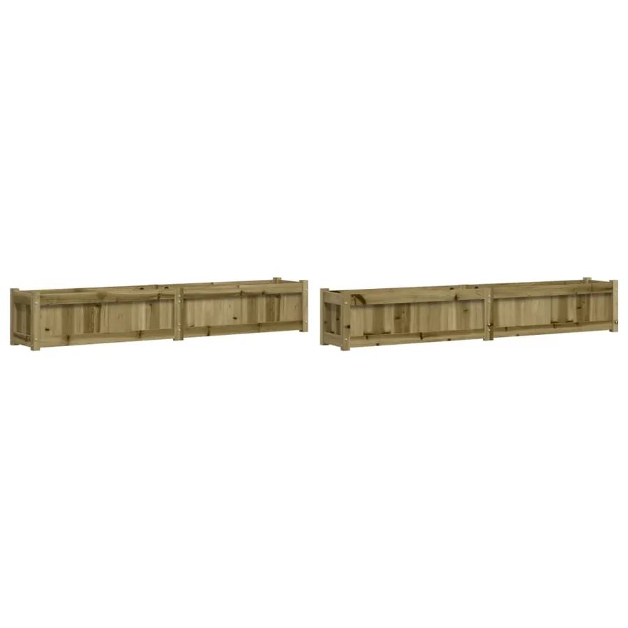Jardinières 2 pcs bois de pin imprégné - 2