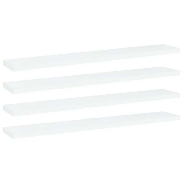 Panneaux de bibliothèque 4 pcs blanc bois d’ingénierie