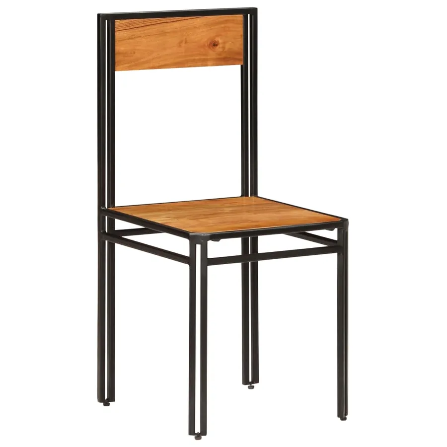 Chaises à manger lot de 2 bois d'acacia solide - 12