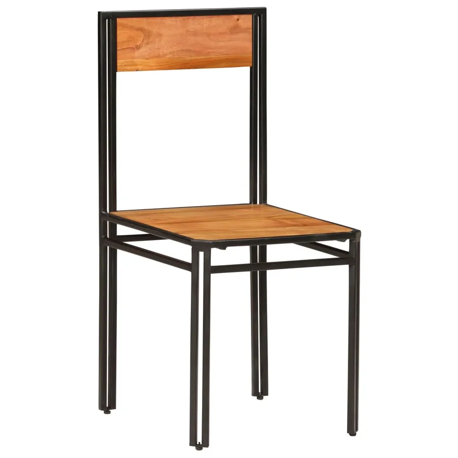Chaises à manger lot de 2 bois d'acacia solide - 13