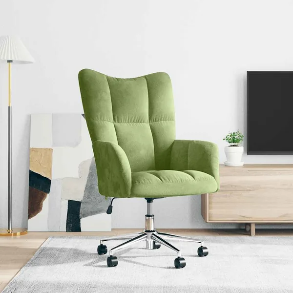 Chaise de relaxation Vert clair Velours