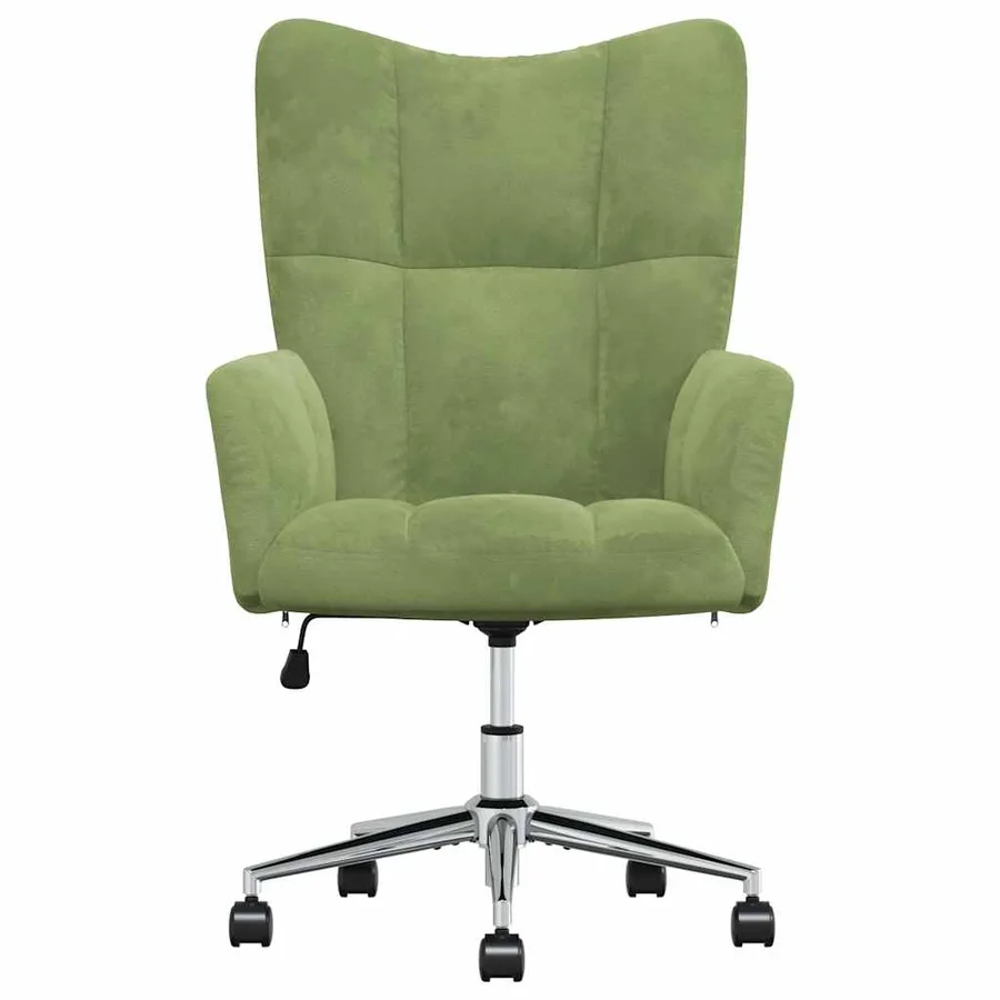 Chaise de relaxation Vert clair Velours - 3