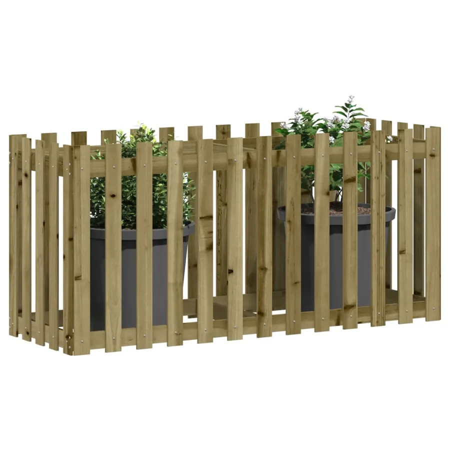 Lit surélevé de jardin design de clôture bois de pin imprégné - 3