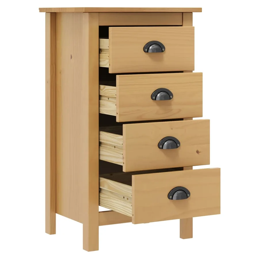 Buffet Hill 46x35x80 cm Bois de pin solide - 3