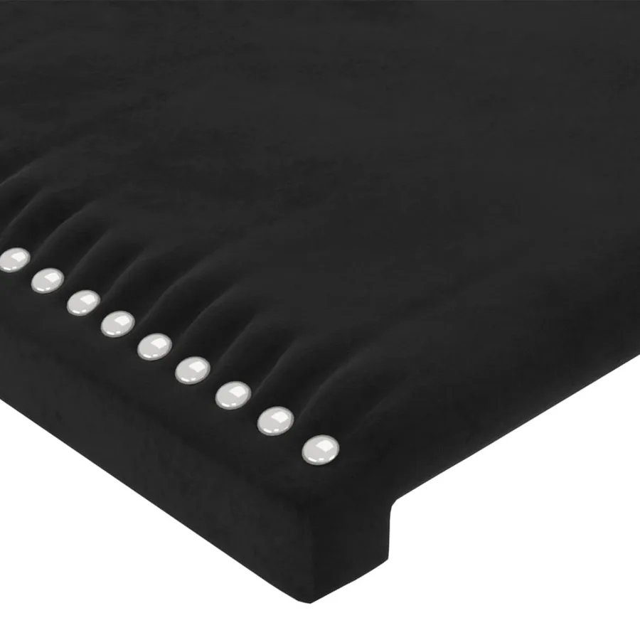 Cadre de lit sans matelas noir velours - 10